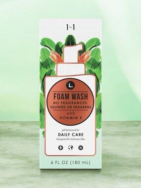 NWTs L.pH Balanced Fragrance Free Foaming Intimate Wash for Daily Care (6 fl oz)